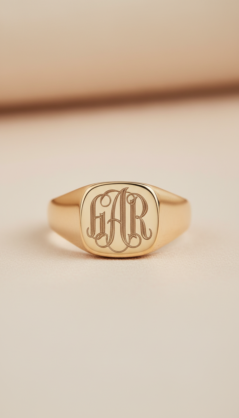 Sterling silver signet ring