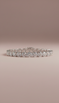 Platinum tennis bracelet with box clasp